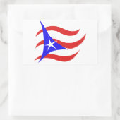Puerto Ricaanse vlag Rechthoekige Sticker (Tas)