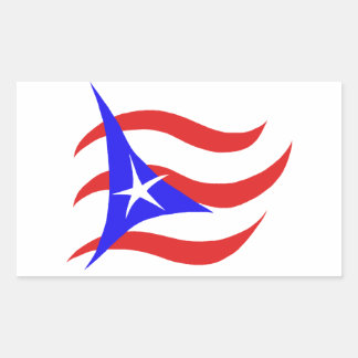 Puerto Ricaanse vlag Rechthoekige Sticker
