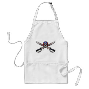 Puerto Ricaanse vlag - Skull en Crossed Swords Standaard Schort