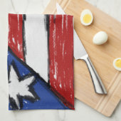 Puerto Ricaanse vlag Theedoek (Quarter Fold)