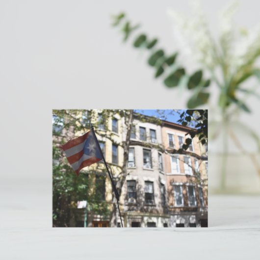 Puerto Ricaanse vlag Upper West Side New York City Briefkaart (Staand voorkant)