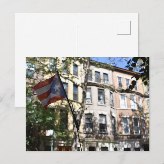 Puerto Ricaanse vlag Upper West Side New York City Briefkaart (Voorkant / Achterkant)