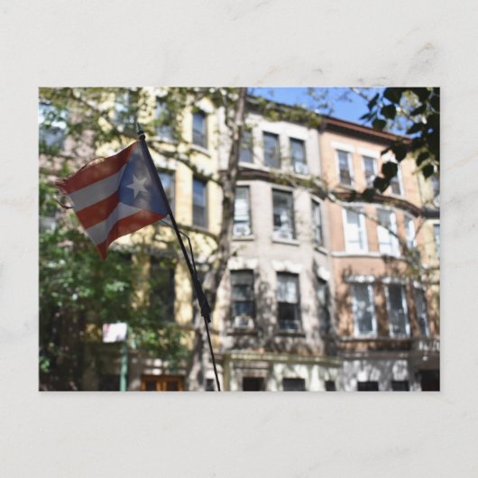 Puerto Ricaanse vlag Upper West Side New York City Briefkaart (Voorkant)