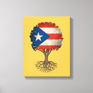 Puerto Ricaanse vlag  van levensstijl Canvas Afdruk