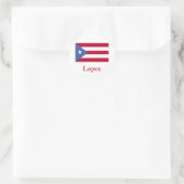 Puerto Ricaanse vlag van Lopez Ronde Sticker (Tas)