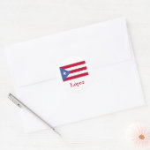 Puerto Ricaanse vlag van Lopez Ronde Sticker (Envelop)