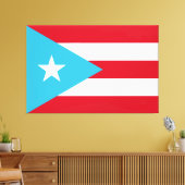 Puerto Ricaanse vlag Vergerd Canvas afdrukken (Insitu (Woonkamer))