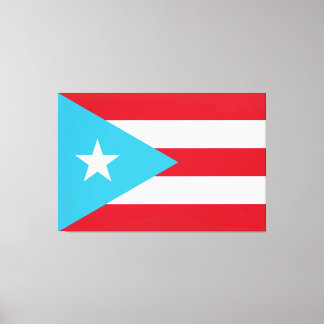 Puerto Ricaanse vlag Vergerd Canvas afdrukken