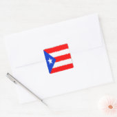 Puerto Ricaanse vlag Vierkante Sticker (Envelop)