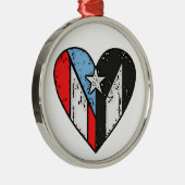 Puerto Ricaanse vlaggen Metalen Ornament (Rechts)