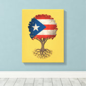Puerto Ricaanse Vlaggenboom van het Leven Canvas Afdruk (Insitu (Houten vloer))