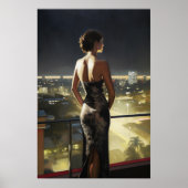 Puerto Ricaanse vrouw op het dak van het dak van d Poster (Voorkant)