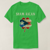 Puerto Rican Boricua Irish Shamrock Flag St Patric T-shirt (Design voorkant)