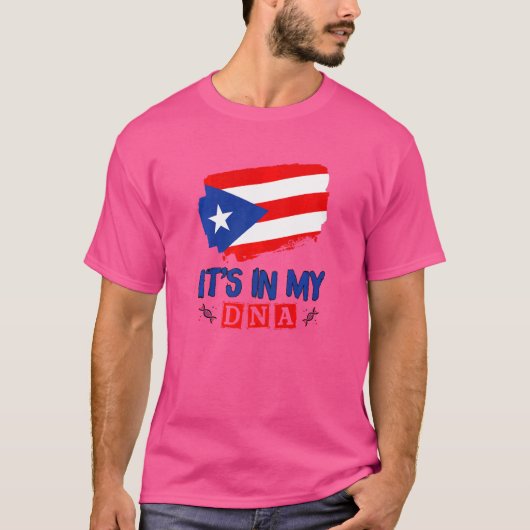 Puerto Rican Boy Girl It's in my DNA Puerto Rico R T-shirt (Voorkant)
