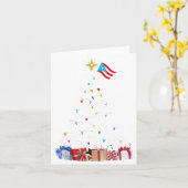 Puerto Rican Christmas Tree Lights Food Traditions Kaart (Gele Bloem)