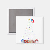 Puerto Rican Christmas Tree Lights Food Traditions Magneet (Voorkant / Achterkant)