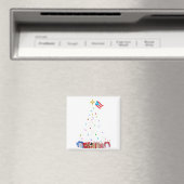 Puerto Rican Christmas Tree Lights Food Traditions Magneet (Insitu (Vaatwasser))
