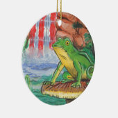 Puerto Rican Coqui Frog Water Herfst Handmatig gek Keramisch Ornament (Rechts)