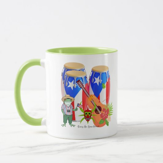 Puerto Rican Cultural Art Combo Mug - 11 oz Mok (Links)