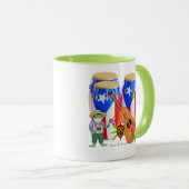 Puerto Rican Cultural Art Combo Mug - 11 oz Mok (Voorkant rechts)