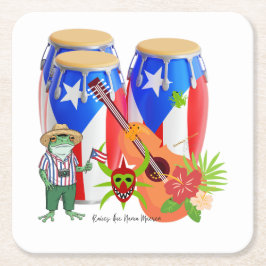 Puerto Rican Cultural Party Decor - Paper Coaster Kartonnen Onderzetters