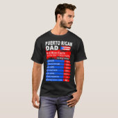 Puerto Rican Dad Nutrition Facts Serving Size T -  T-shirt (Voorkant volledig)