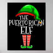 Puerto Rican Elf Family Matching Group Christmas G Poster (Voorkant)