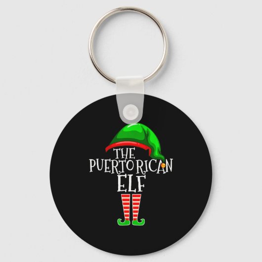 Puerto Rican Elf Family Matching Group Christmas G Sleutelhanger (Voorkant)