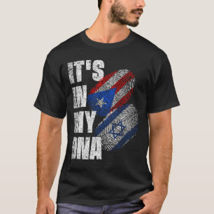 Puerto Rican en Israëlisch Mix DNA-vlaggenerfgoed T-shirt