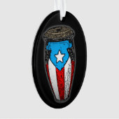 Puerto Rican Flag Conga Drum T-Shirt Ornament (voorkant)