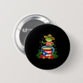 Puerto Rican Flag Coqui Frog Puerto Rico Hispanic  Ronde Button 5,7 Cm (Voorkant /achterkant)