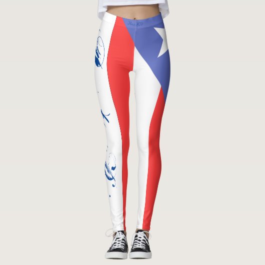 PUERTO RICAN FLAG LEGGINGS HAVIC ACD (Voorkant)