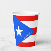 Puerto Rican Flag paper cups, Puerto Rico party Papieren Bekers (Achterkant)