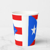Puerto Rican Flag paper cups, Puerto Rico party Papieren Bekers (Rechts)