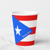 Puerto Rican Flag paper cups, Puerto Rico party Papieren Bekers (Voorkant)