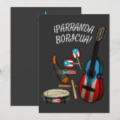 Puerto Rican Flag Parranda Boricua Feestdagenkaart (Voorkant / Achterkant)