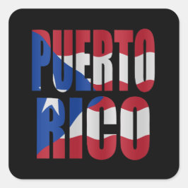Puerto Rican flag Vierkante Sticker