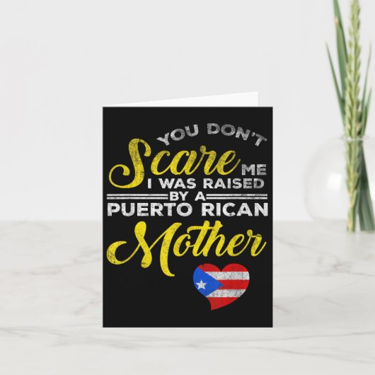 Puerto Rican Funny Quote Puerto Rico Pride Distres Kaart (Voorkant)