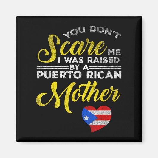 Puerto Rican Funny Quote Puerto Rico Pride Distres Magneet (Voorkant)