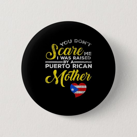 Puerto Rican Funny Quote Puerto Rico Pride Distres Ronde Button 5,7 Cm (Voorkant)