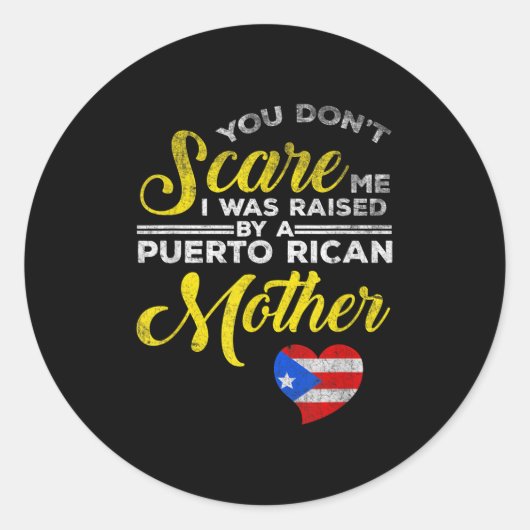Puerto Rican Funny Quote Puerto Rico Pride Distres Ronde Sticker (Voorkant)