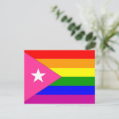 Puerto Rican Gay Pride Flag Briefkaart (Staand voorkant)