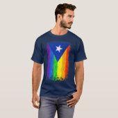 Puerto Rican Gay Pride Flag Rainbow Gay Pride T-shirt (Voorkant volledig)