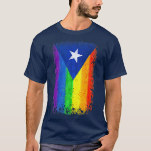 Puerto Rican Gay Pride Flag Rainbow Gay Pride T-shirt