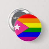Puerto Rican Gay Pride Flag Ronde Button 5,7 Cm (Voorkant /achterkant)
