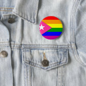Puerto Rican Gay Pride Flag Ronde Button 5,7 Cm (In situ)
