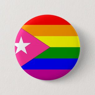 Puerto Rican Gay Pride Flag Ronde Button 5,7 Cm