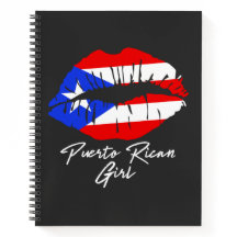 Puerto Rican Girl Lips Flag Boricua Caribbean Love
