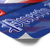 Puerto Rican Girl Silhouette Flag Poster (Hoek)