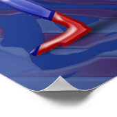 Puerto Rican Girl Silhouette Flag Poster (Hoek)